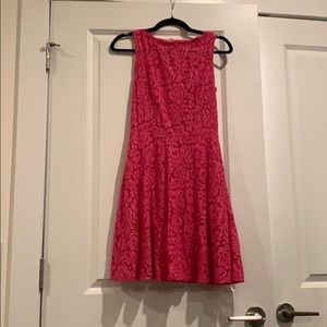Lulus pink lace skater dress